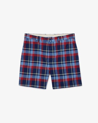 Men&rsquo;s Check Cotton And Linen Blend Bermuda Shorts