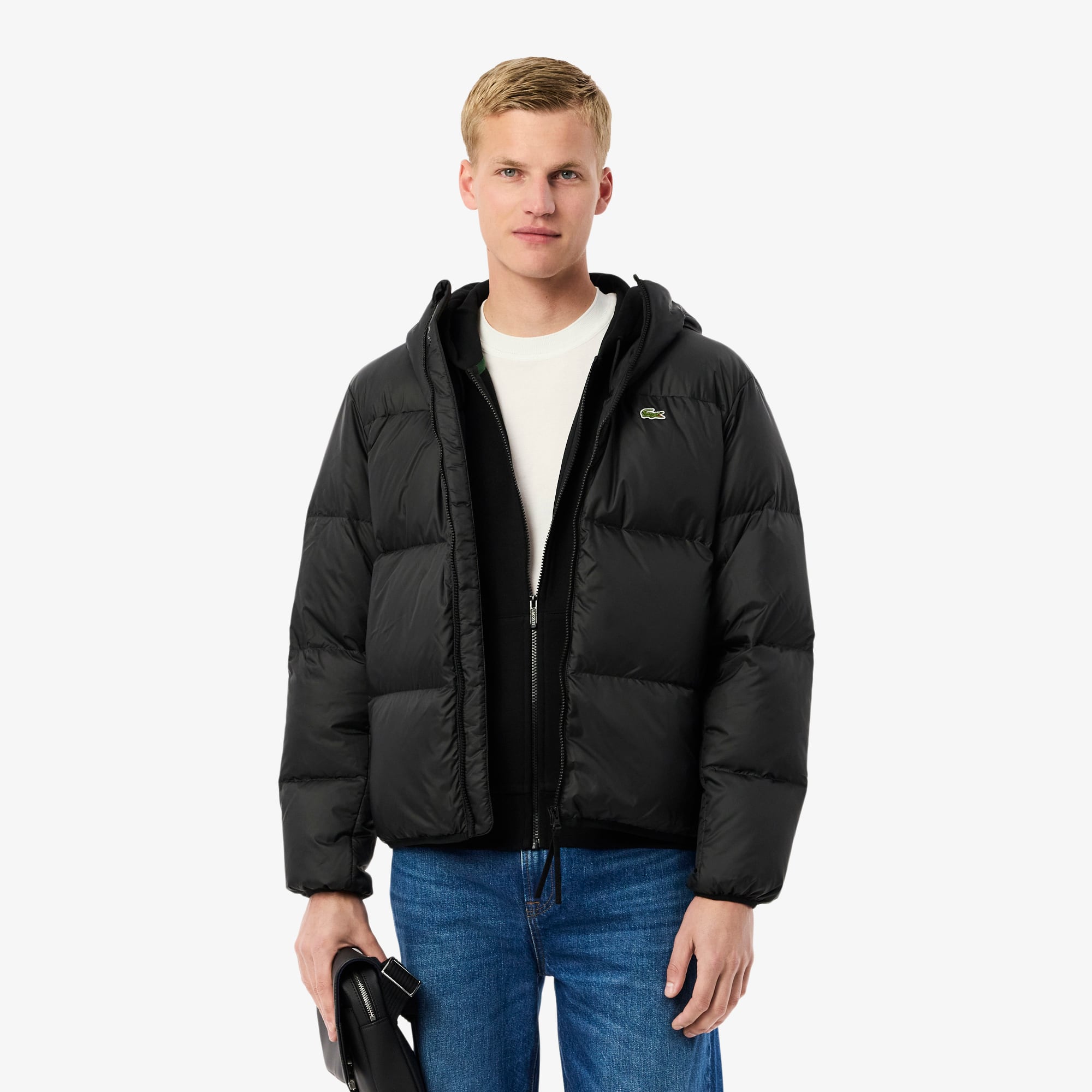 Men's Water-Repellent Hooded Puffer Jacket - Jackets & Coats
