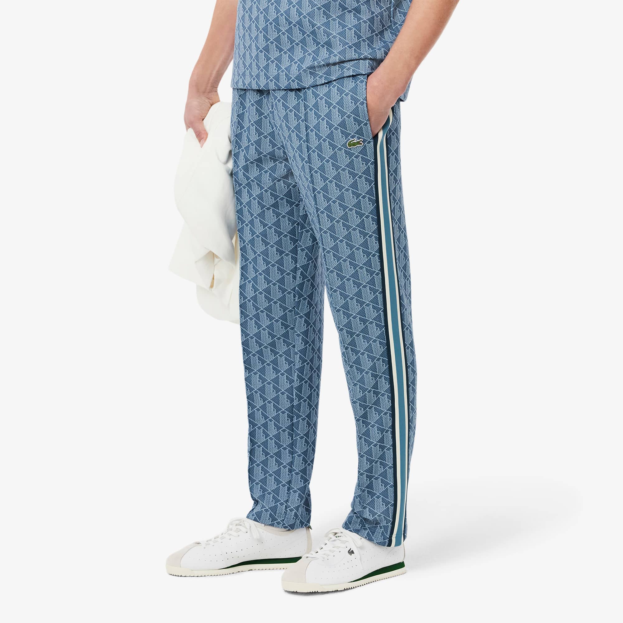 LACOSTE パリ モノグラム スウェットパンツ Monogram Sweatpants Men's Paris Monogram Sweatpants - Pants & Sweatpants - New