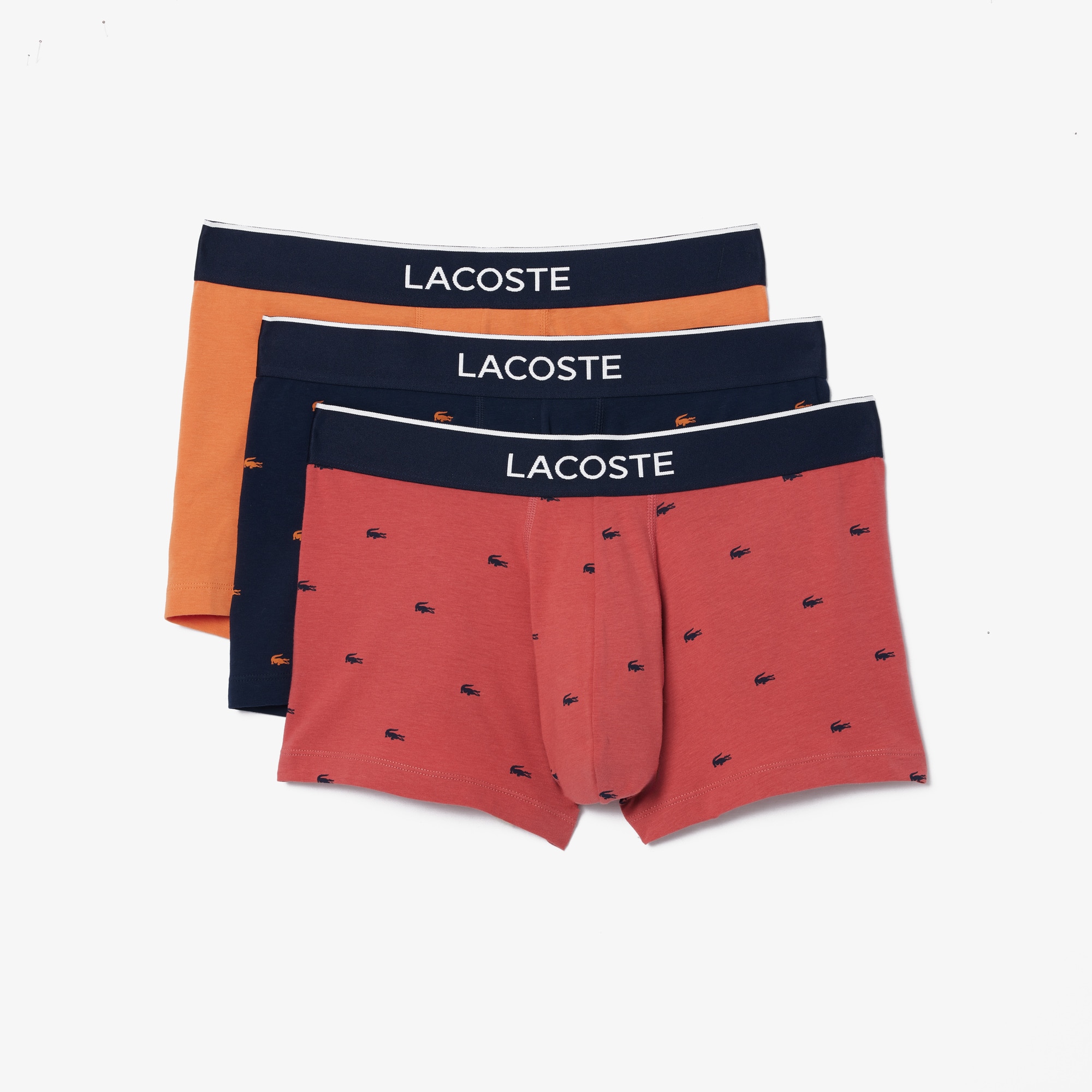 LACOSTE COTTON STRETCH TRUNK 3 PACK×２ Lacoste 3 Pack Cotton Stretch Trunks, Blue - Walmart.com