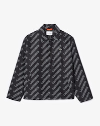Men's High-Neck Graphic Print Zip-Up Jacket