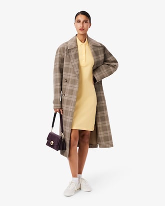 Robe polo en piqu&eacute; de coton stretch