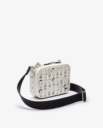 Lacoste x Peanuts Print Leather Shoulder Bag