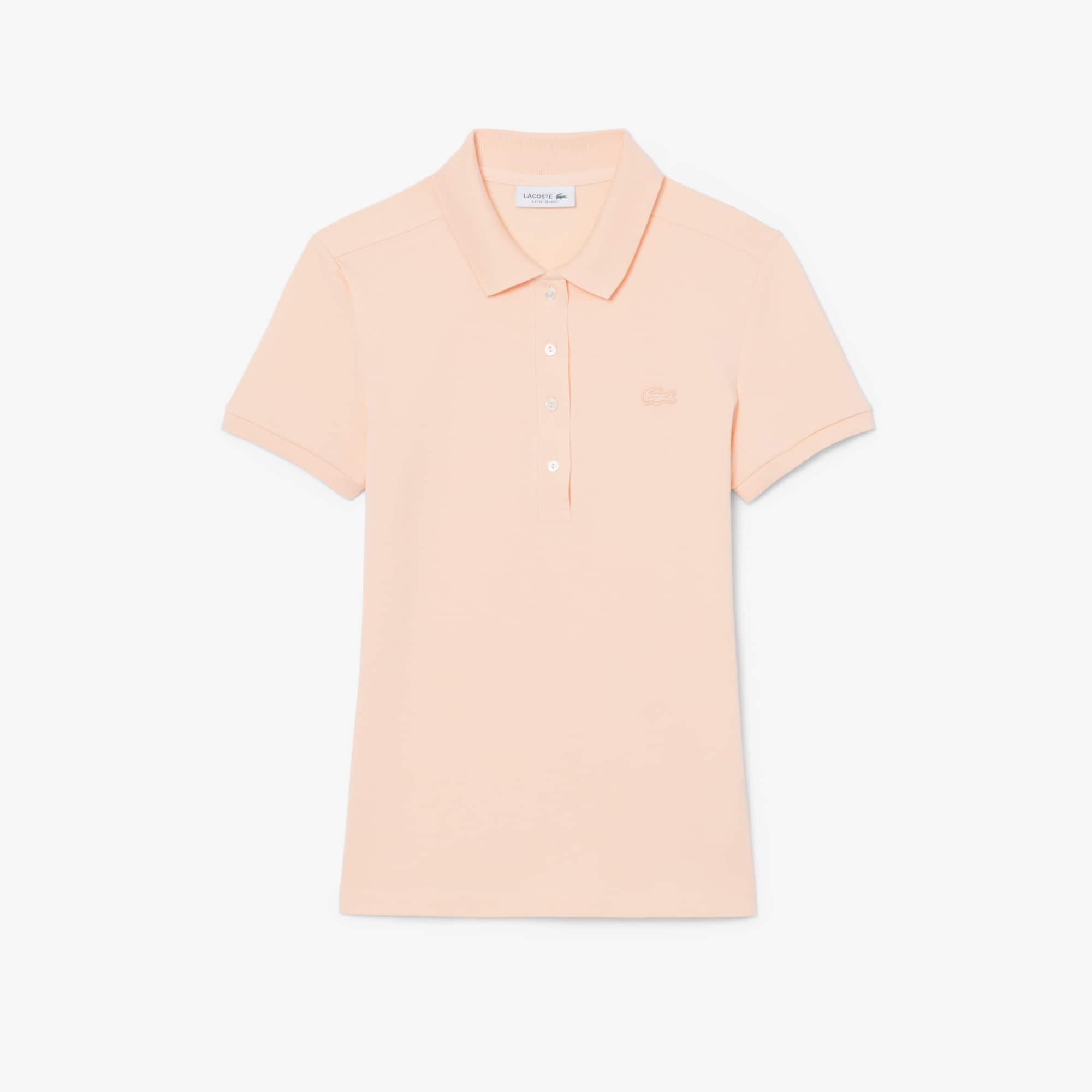Lacoste Women's L.12.d Slim Fit Stretch Mini Piqué Polo - 36 In Pink