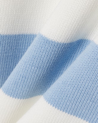 Pull col rond marini&egrave;re coton ray&eacute;