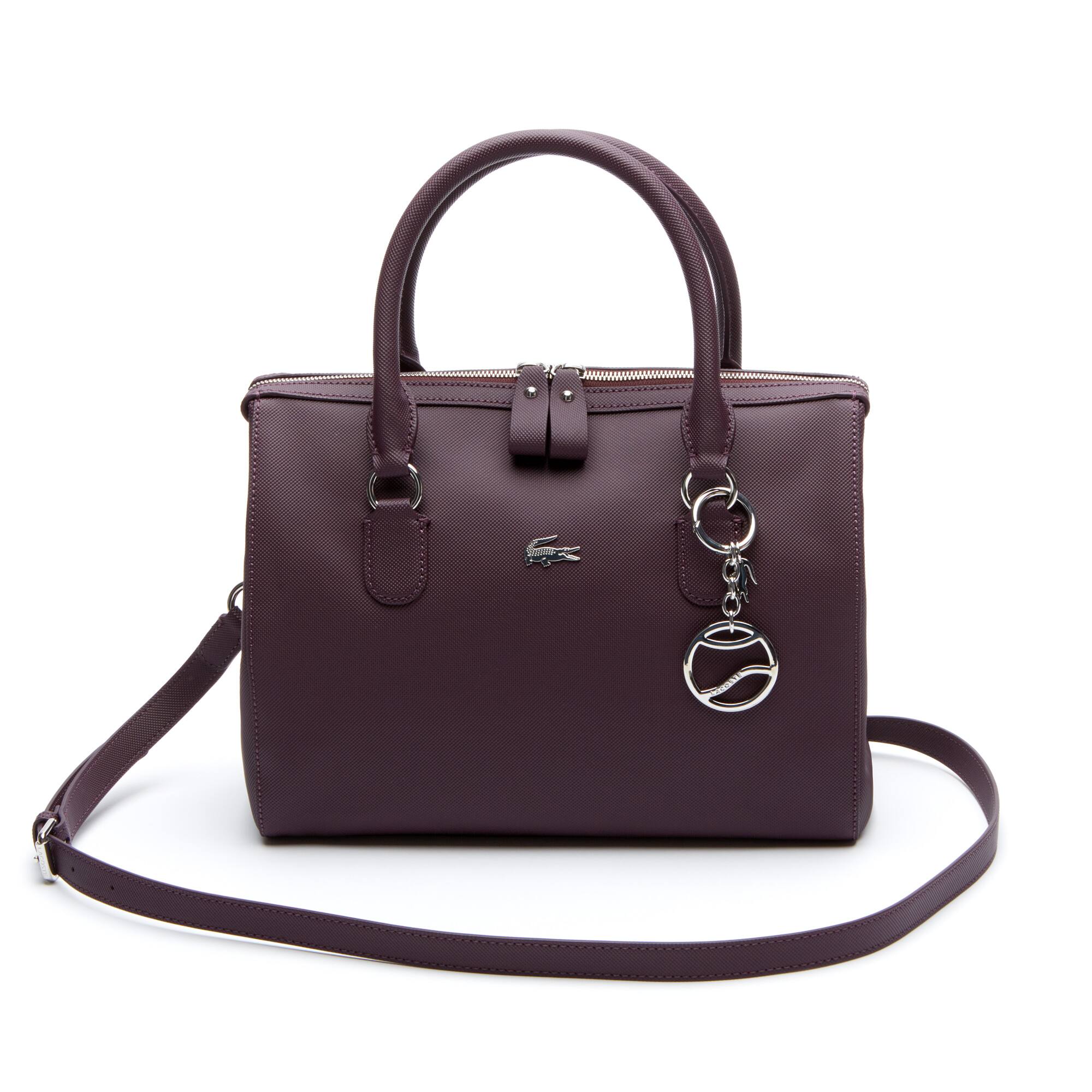 Purses And Handbags Clutches Totes Lacoste Women S Daily Classic Coated Piqué Canvas Boston