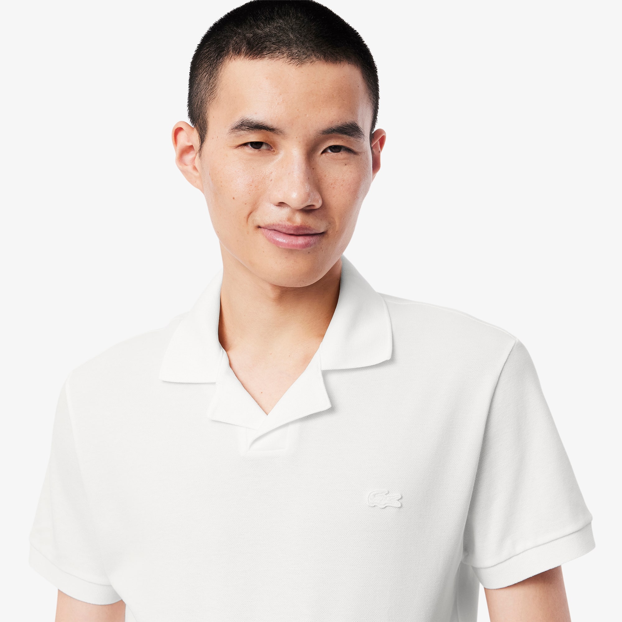 LACOSTE France製 Cotton Kanoko Polo sz4 Men Lacoste Polo Shirt Marl Knit Soft Cotton Polo T Shirt