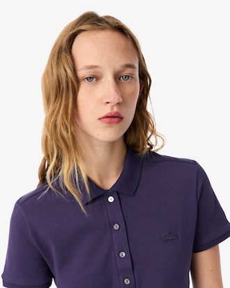 Women's L.12.D Slim Fit Stretch Mini Piqu&eacute; Polo