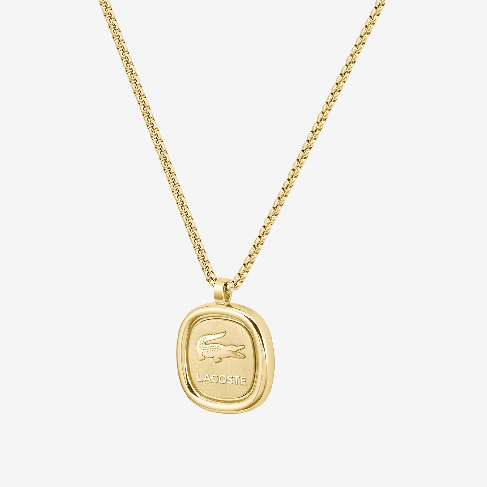 Lacoste☆ペンダントネックレス VIGOR Lacoste Vigor Pendant Necklace for Men - Stainless Steel