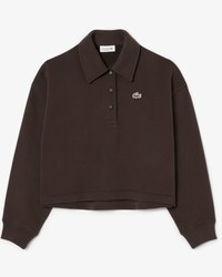 Women's Oversized Fleece Polo Collar Sweatshirt