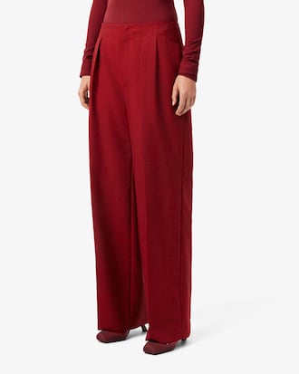 Runway Straight Fit Tailored Wool Pants