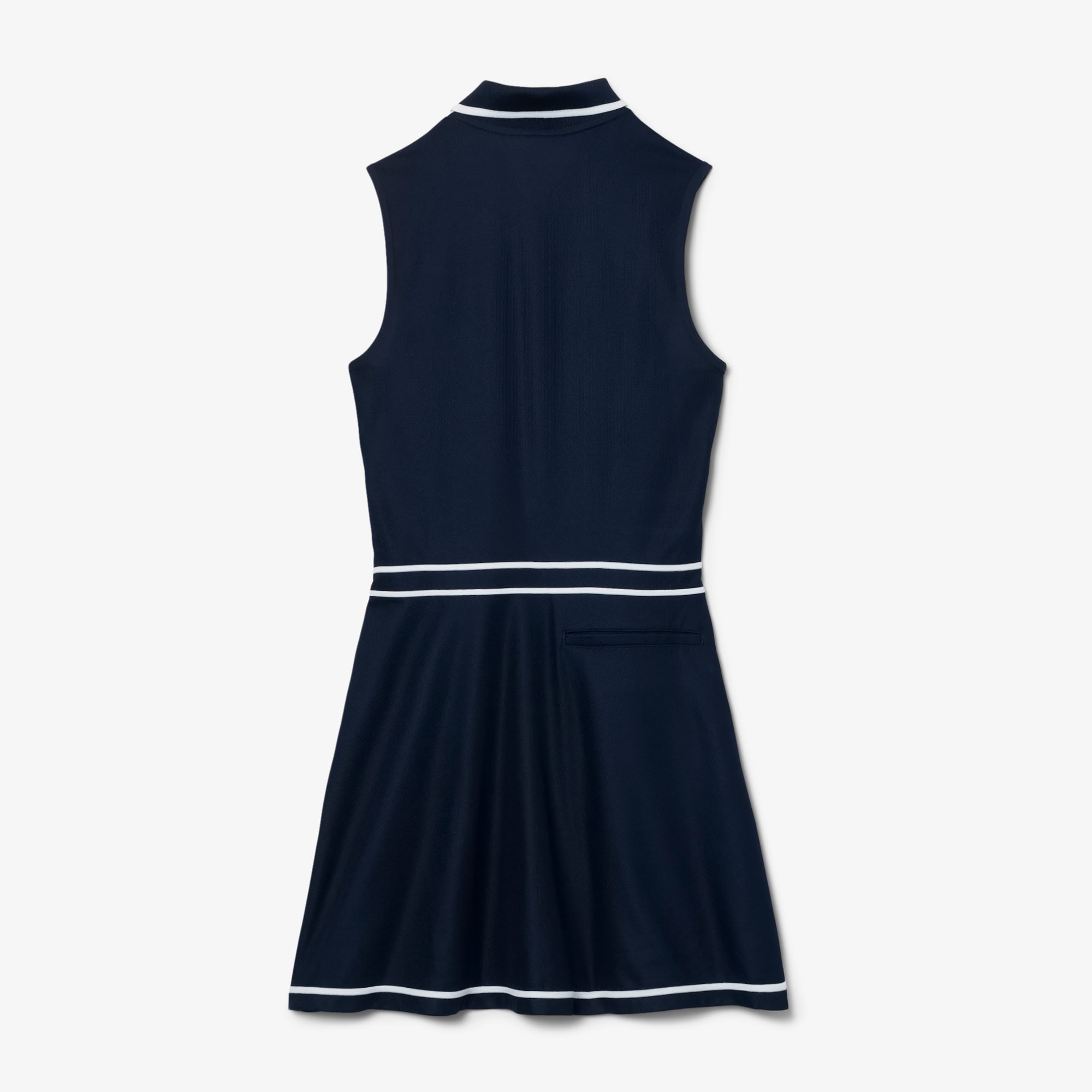 ワンピース LACOSTE Woman Dress Blue EF0508 166 Women's Ultra Dry Heritage Trim Golf Dress - Dresses - New