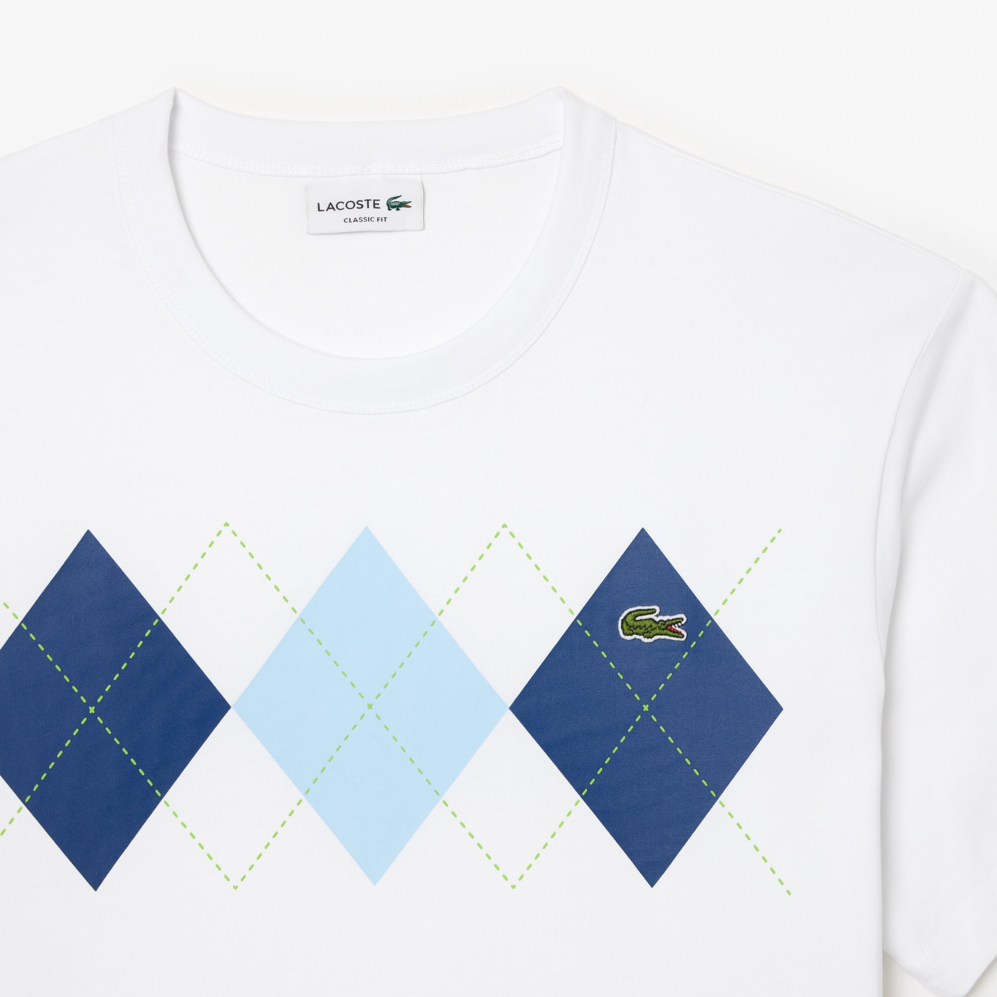 Men's Heavy Cotton Argyle Print T-Shirt - T-shirts - New In 2026