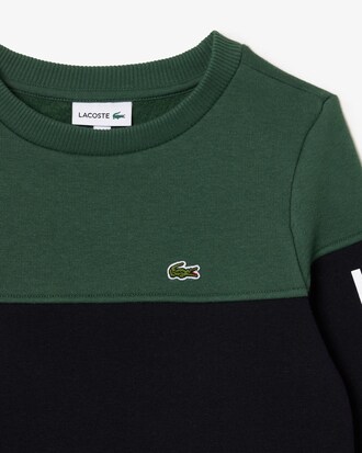 Sweatshirt enfant color-block en molleton de coton biologique