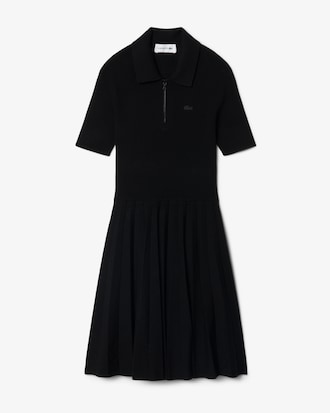 Women's Pleated Polo Collar Dress