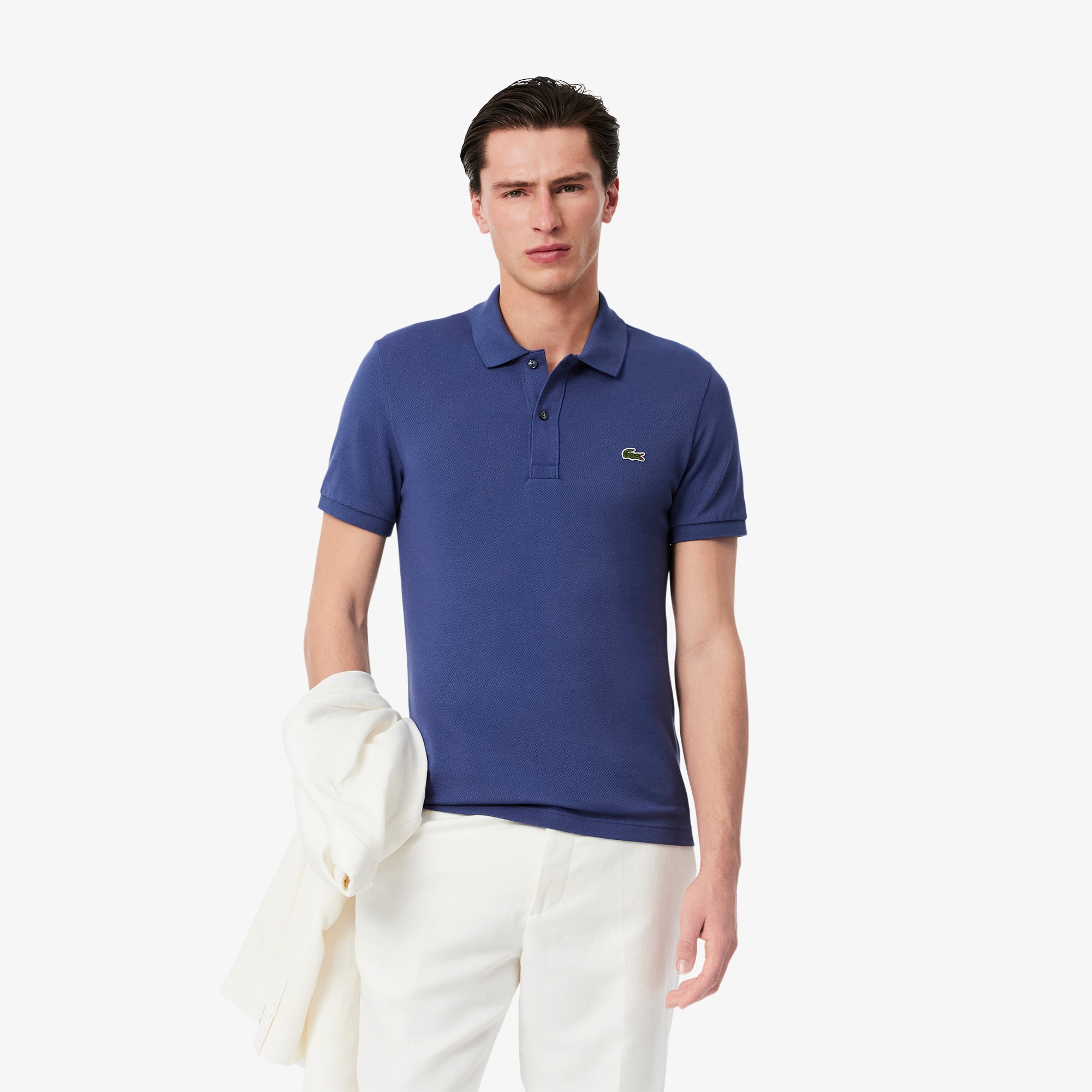 Lacoste Men's Slim Fit L.12.12 Piqué Polo - S - 3 In Purple