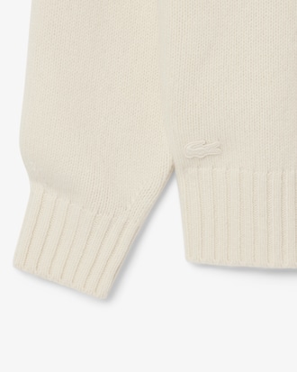 Men's Intarsia Branded Wool Sweater