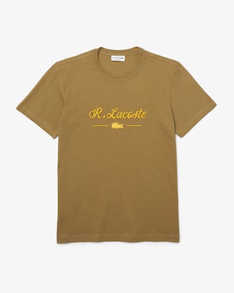 Men&rsquo;s Crew Neck Signature Embroidery Cotton T-shirt