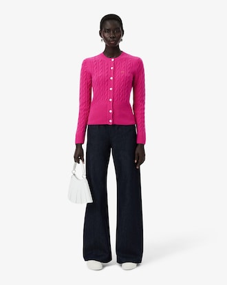 Runway Cashmere Cable Knit Cardigan