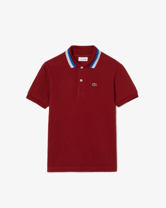 Polo De Petit Piqu&eacute; Con Cuello A Rayas Para Ni&ntilde;os