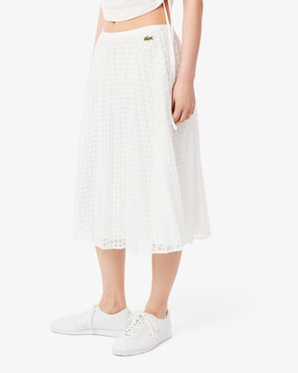 Women's Pleated Lace Skirt