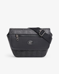 Mini sac messenger monogramme en cuir