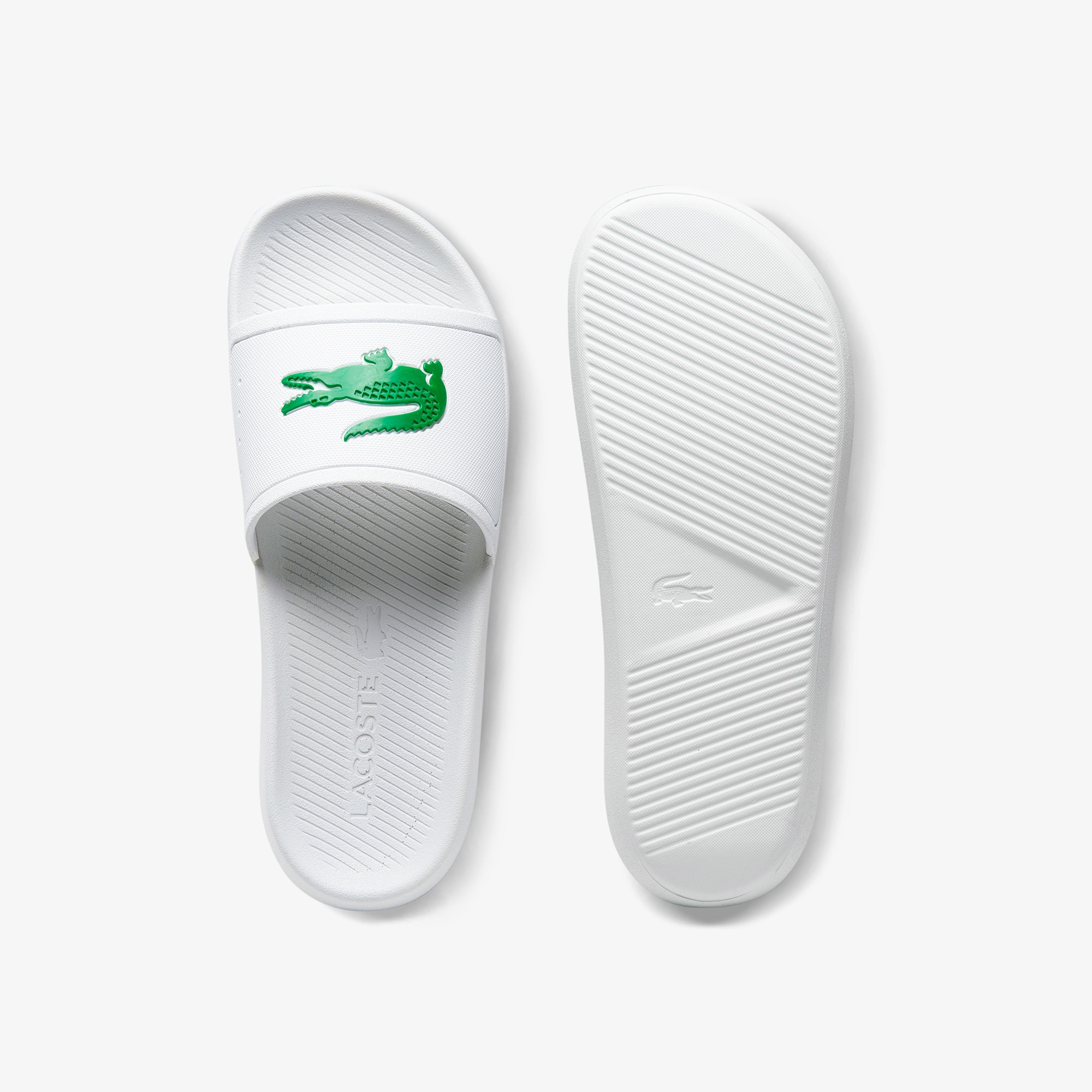 lacoste croco slides womens