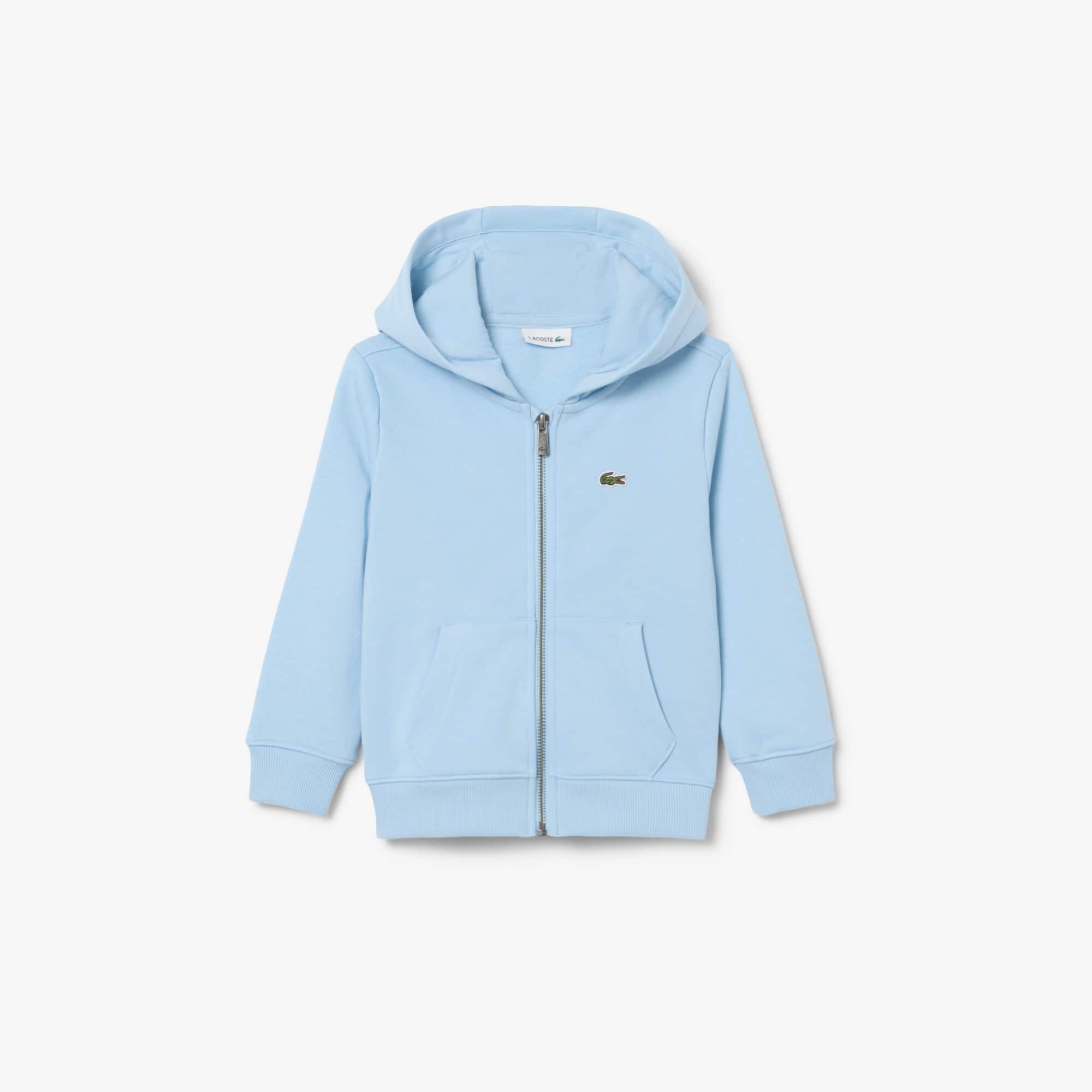 Lacoste Unisex Brushed Fleece Zipped Sweatshirt - 3 Years In Blue