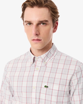 Chemise stretch avec imprimé à carreaux
