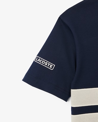 Playera de punto grueso con bandas de malla