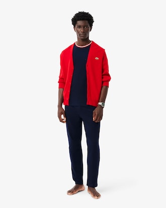 Men's Contrast Neck Pajama Top