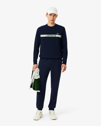 Men's Branded Stripe Tennis Sweatshirt