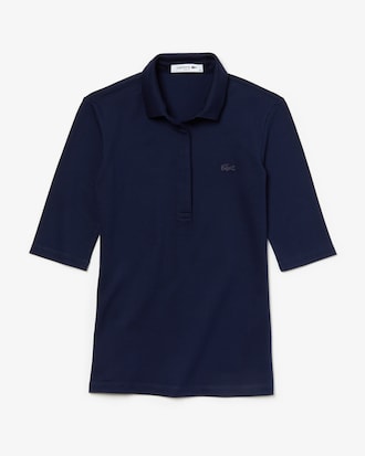 Women's Slim Fit Stretch Mini Piqu&eacute; Polo