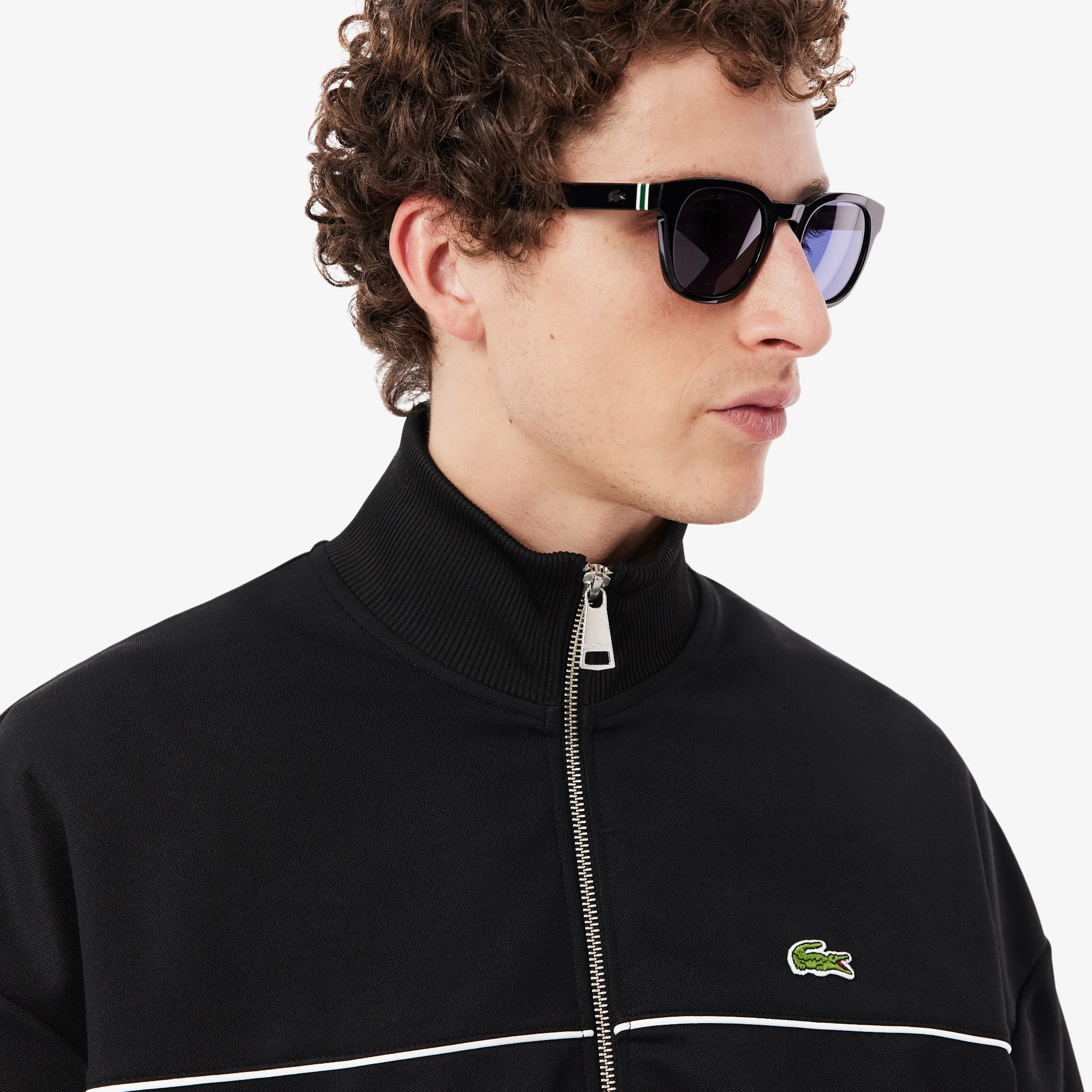 Trim Accent Zipped Sweatshirt - Sweaters & Sweatshirts - New In