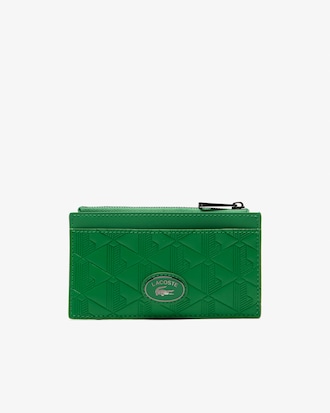 Men's Monogram Leather Zip Card Holder