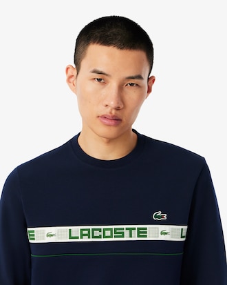 Men's Branded Stripe Tennis Sweatshirt