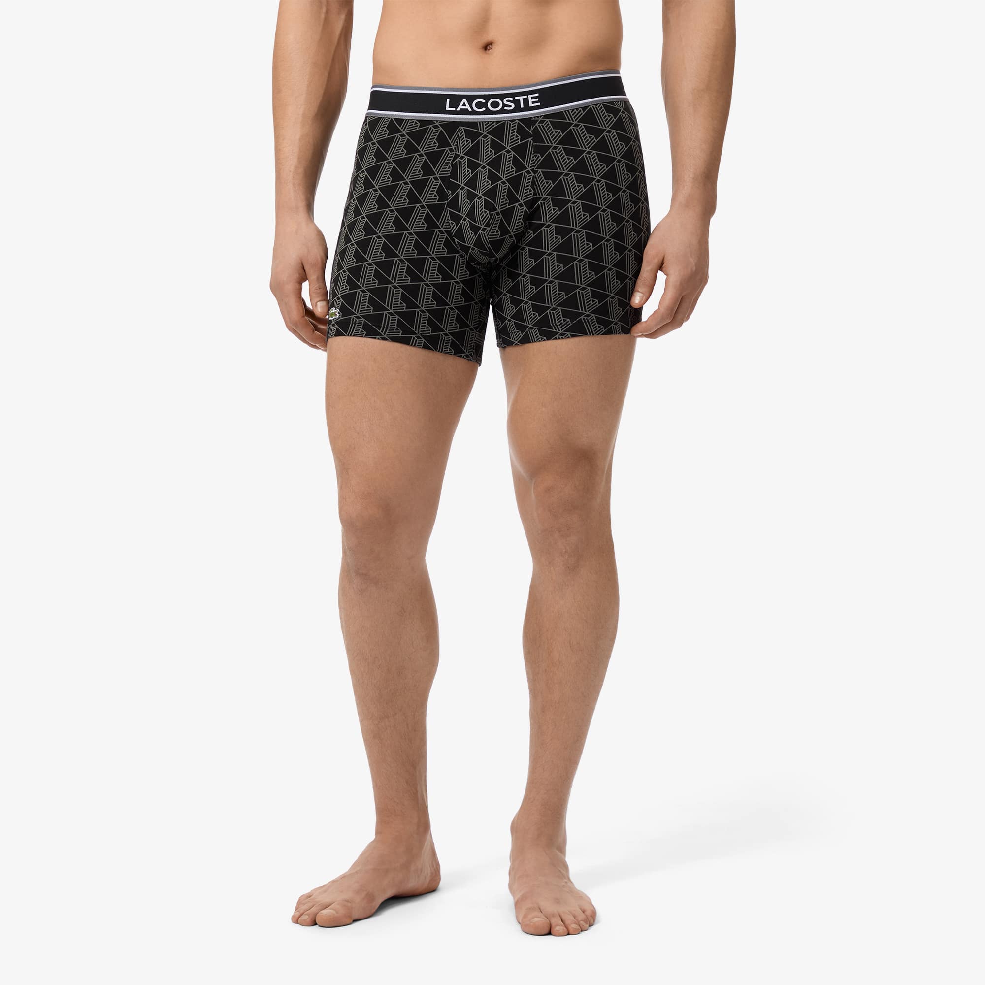 Men's 3-Pack Monogram Print Boxer Briefs