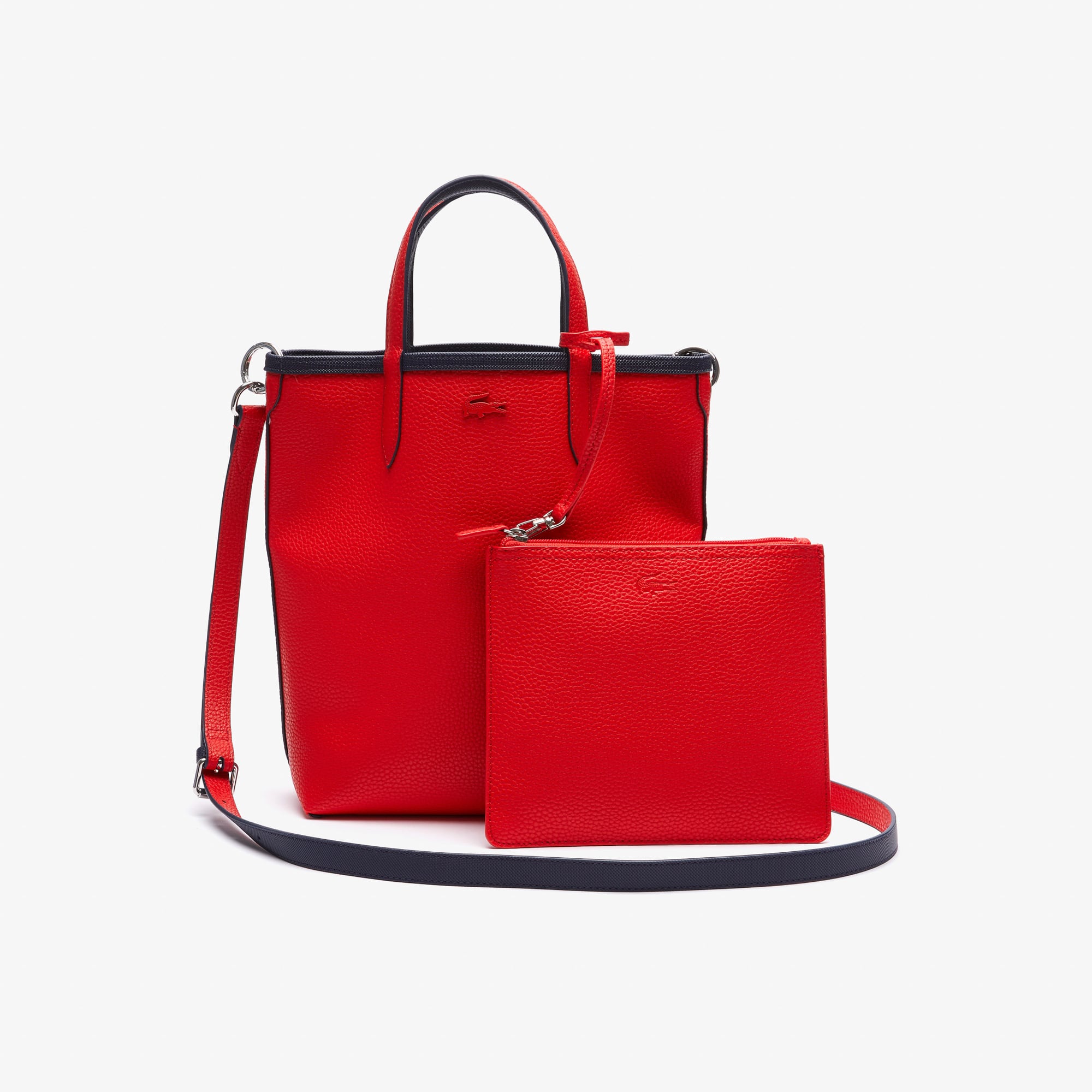 【即発】【LACOSTE】Anna Vertical Cross Tote Bag NF2991AA Women's Anna Vertical Reversible Tote - Bags - New In 2025