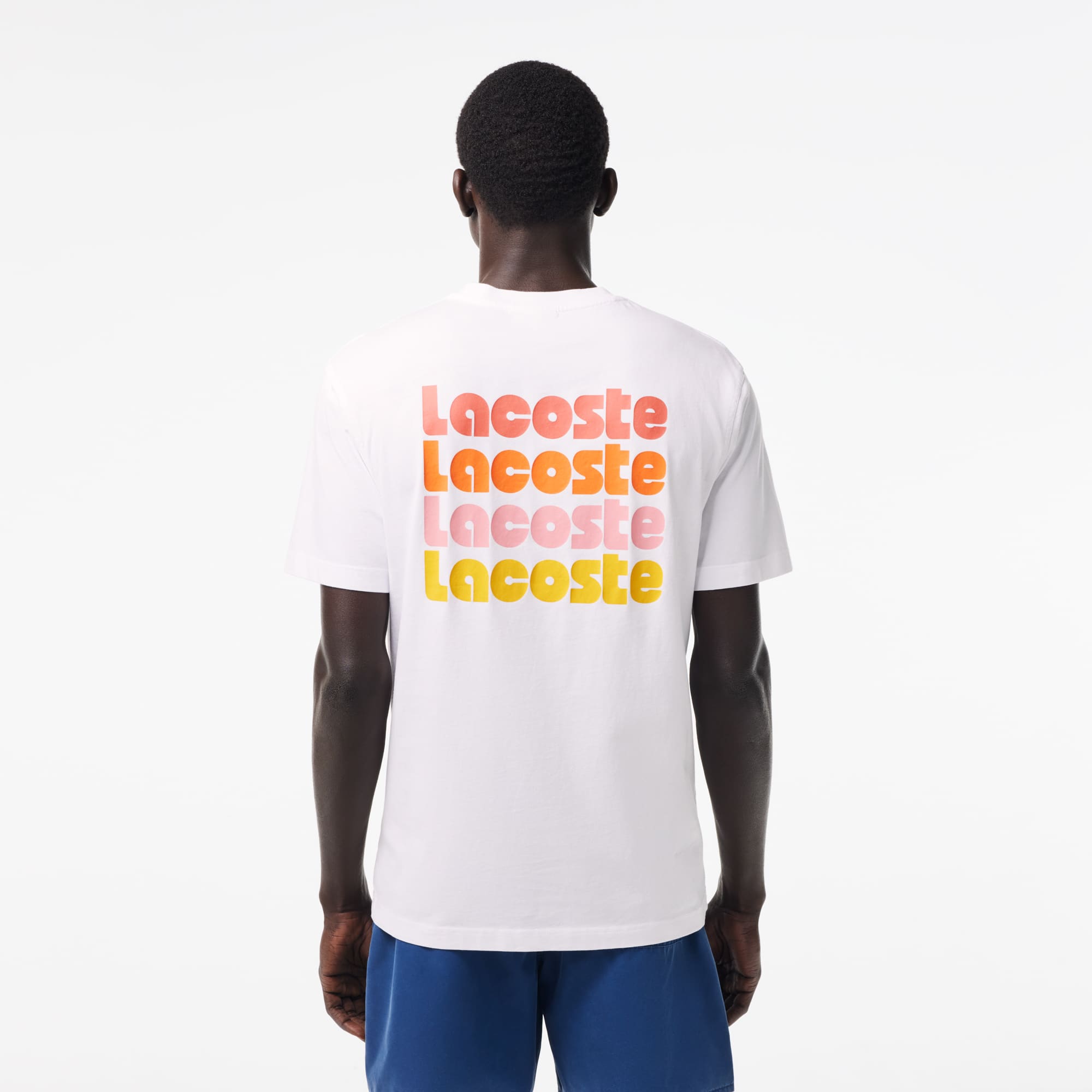 送料込★LACOSTE★TH7544 Tシャツ リピートネームバックプリントTシャツ TH7544 - ラコステ