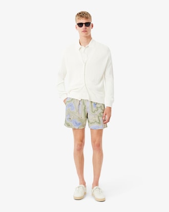 Men's Mid-Length Print Swim Trunks