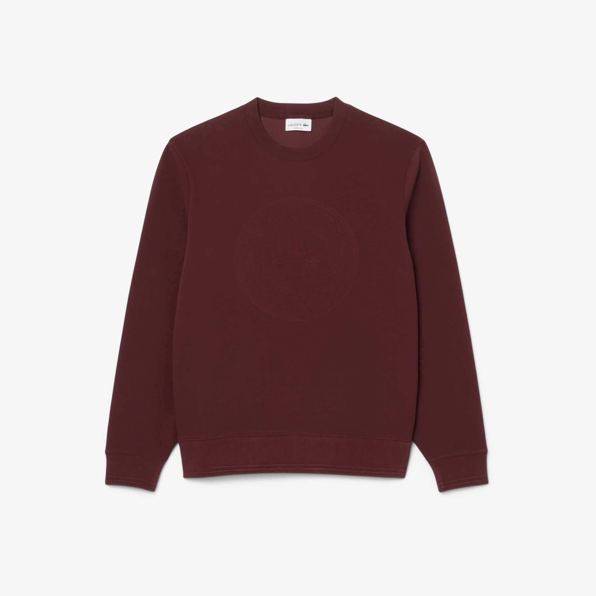 Men's Embossed Logo Piqué Sweatshirt - Sweaters & Sweatshirts
