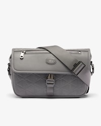 Small Monogram Leather Flap Satchel