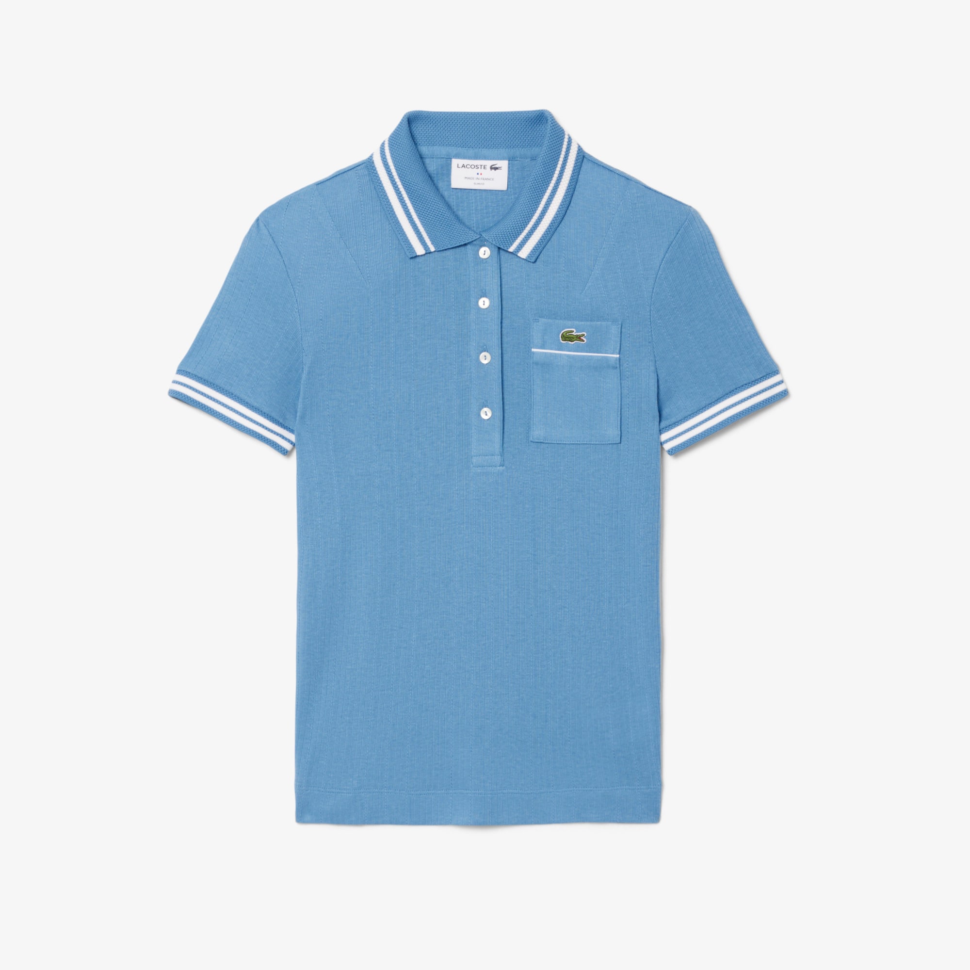Slim Fit French Made Ribbed Polo
