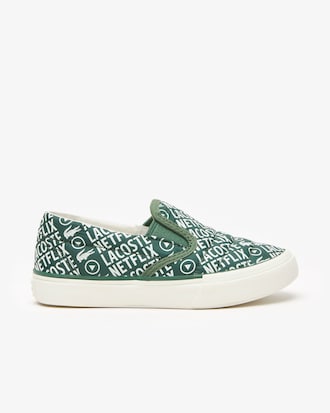 Slip-on b&eacute;b&eacute; Lacoste x Netflix en textile