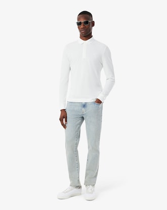 Jeans índigo de corte slim con cinco bolsillos para hombre