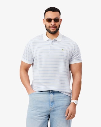 Regular Fit Striped Petit Piqu&eacute; Polo