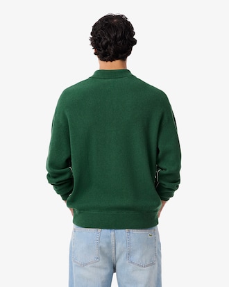 Men's Relaxed Fit Wool Polo Sweater