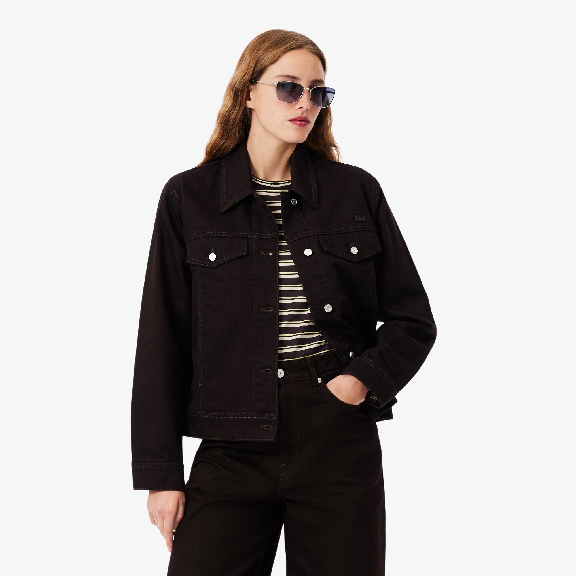 Slim Fit Buttoned Denim Jacket