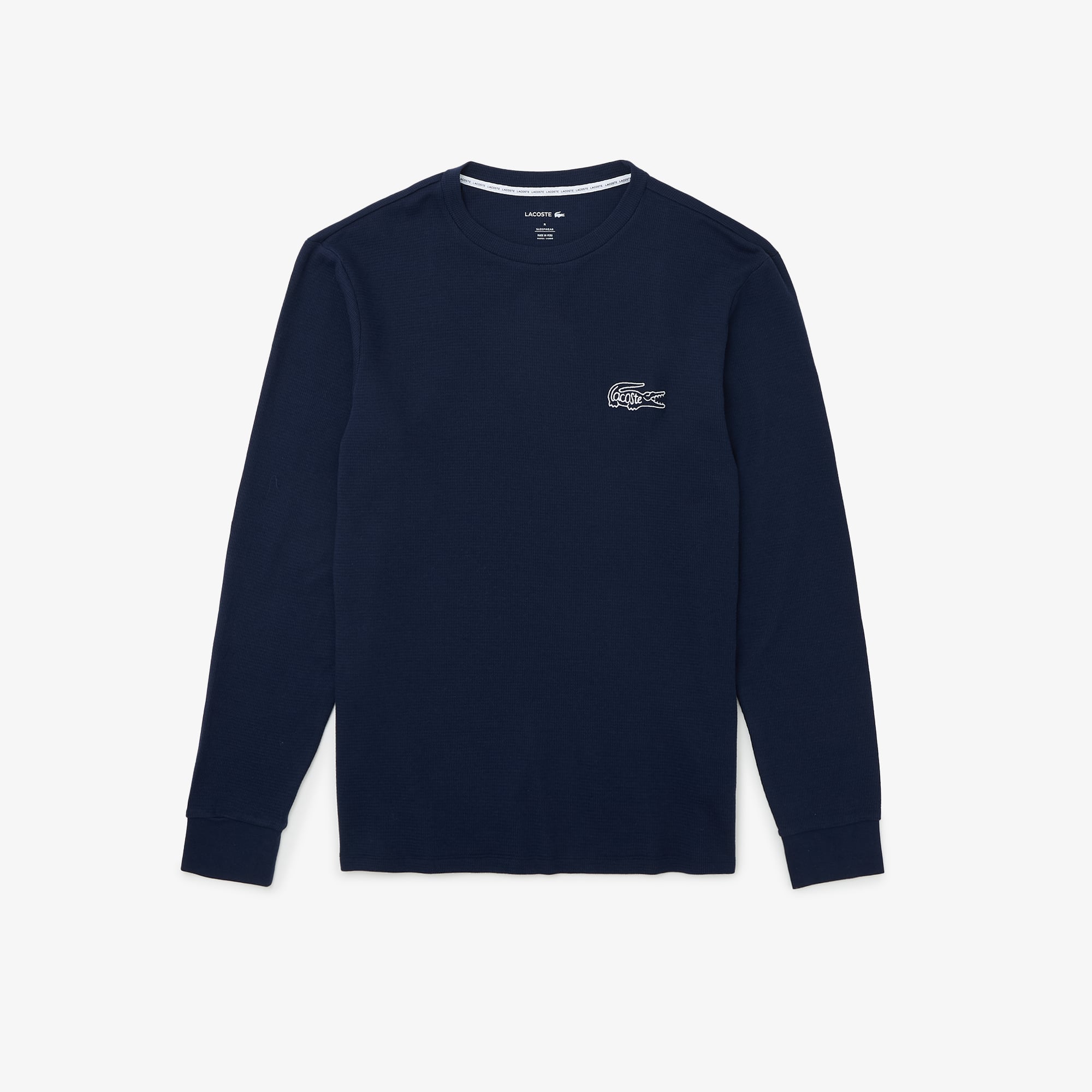 Lacoste Men's Waffled Cotton Undershirt In Blue