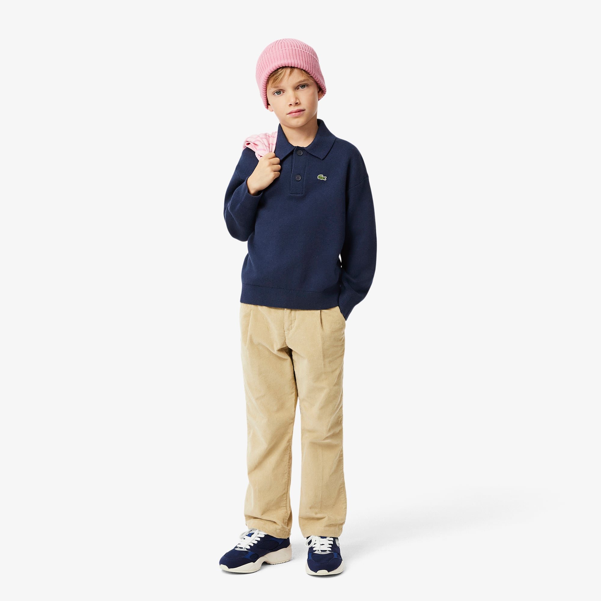 新品級　サイズ140cm/ラコステ/KIDSトラックスーツ　上下セット　ブルー Lacoste kids' collection: looking for a new outfit for your